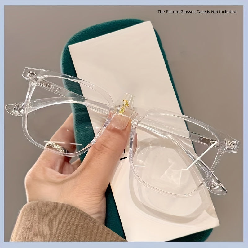 Stylish TR Square Frame Glasses - Ultra-Lightweight, Clear Lens, Casual Fashion, Computer Eyewear for Women and Men - Perfect for Everyday Wear