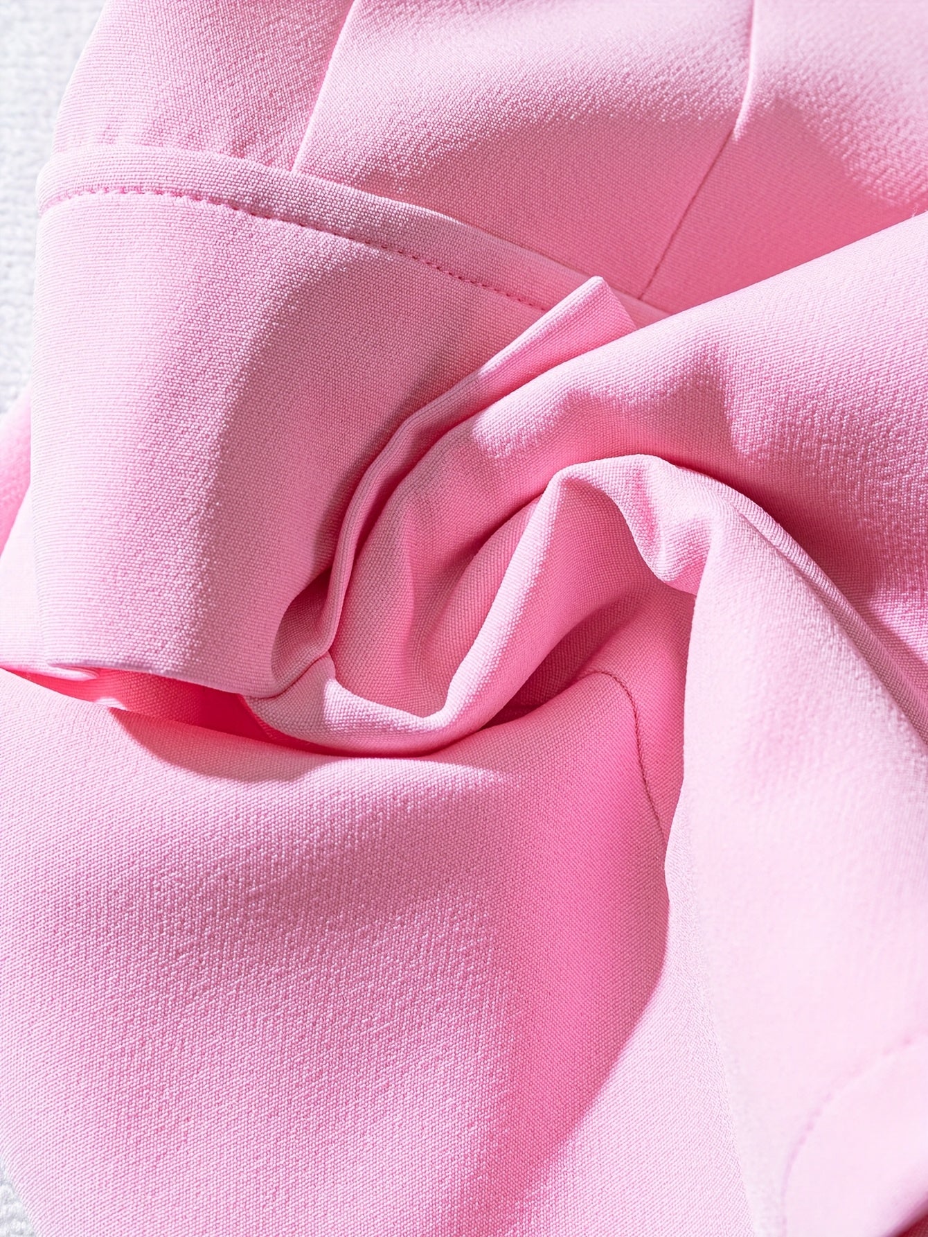 Women'S Pink Short Sleeve Blazer with Metal Buttons, Fake Pockets, and Notched Collar - Stylish Polyester Suit Jacket with Pocket Detail, Perfect for Summer, Summer Workwear | Stylish Blazer | Polyester Blazer