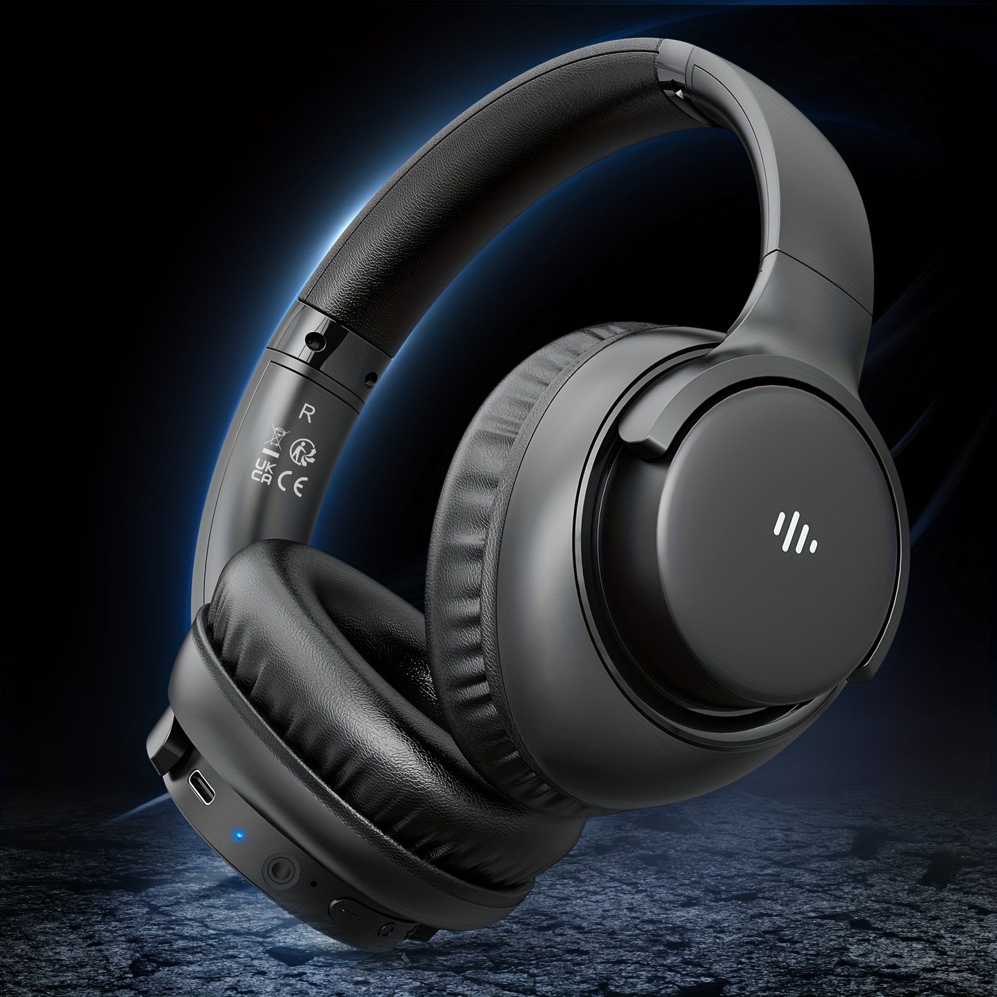 Over-Ear Headphones With Microphone, Lightweight Foldable & Portable Stereo Bass Headphones, Hands-Free Calling, Ideal For Gaming & PC & Mobile Phones Use, Gaming Headphones | Noise Isolating Headphones | Foldable Headphones