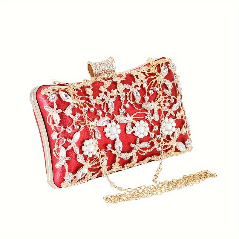 Glamorous Sparkling Rhinestone Evening Bag - Classic & Stylish Banquet Handbag for Women - Durable Formal Purse Perfect for Weddings, Parties & Proms - A Fashion Statement for Special Occasions