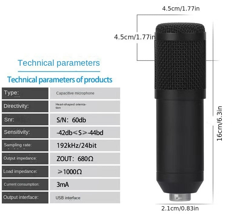 192kHz/24Bit Professional USB Microphone, Plug & Play PC Computer Condenser Cardioid Mic Kit with Sound Advanced Chipset for Streaming, Podcast, Studio Recording and Games
