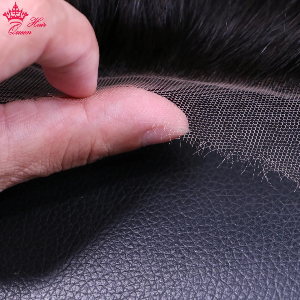 Queen Hair Real HD Frontal/Closure Only Invisible Melt Skin Lace 13x6 13x4 4x4 5x5 6x6 7x7 Raw Human Hair Body Wave & Straight