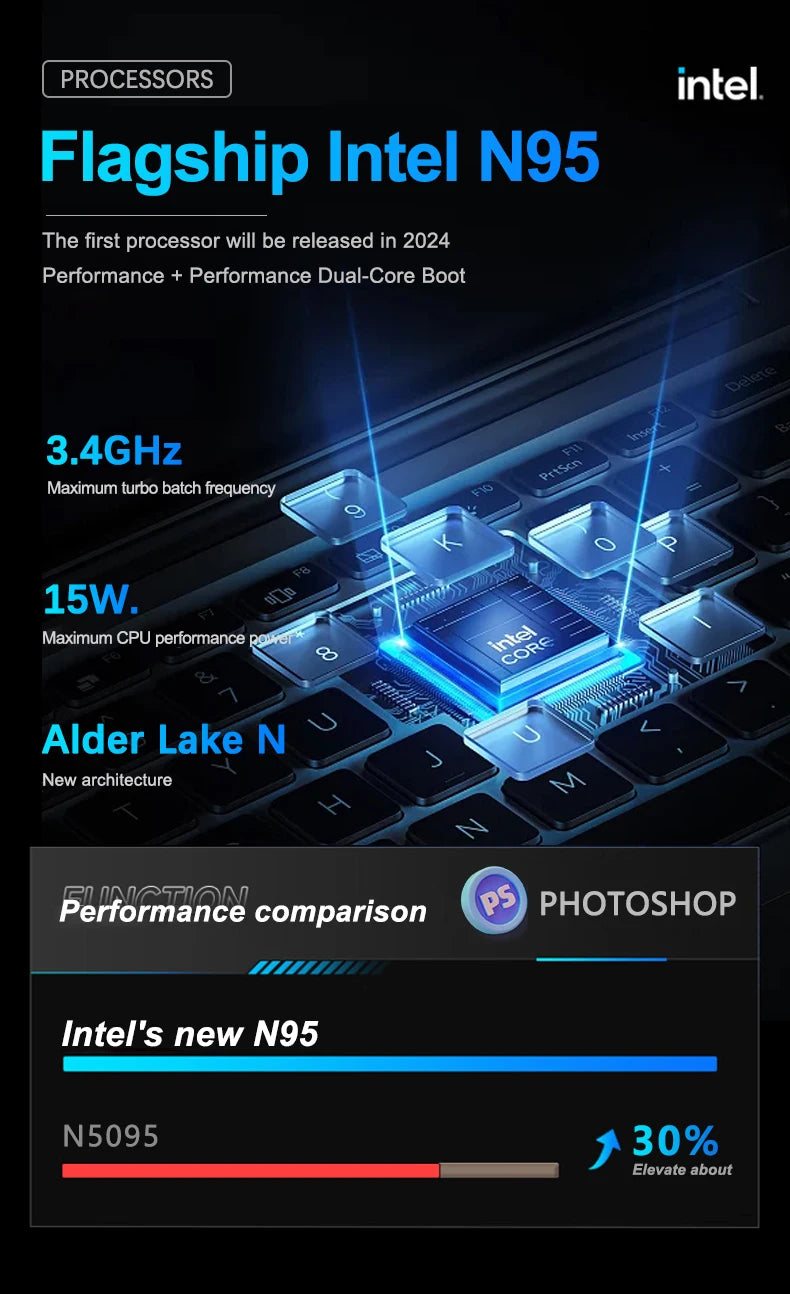New 16" Inch 2K Laptop, 240 Hz ultra-clear screen, Windows 11 Pro Portable PC Gaming notebooks 32GB 2TB fingerprint unlock