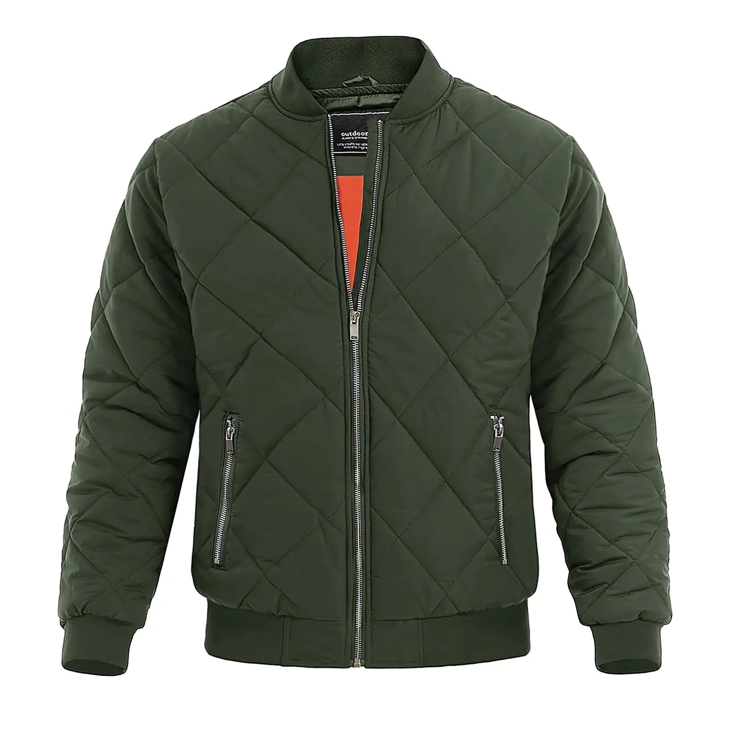 MAGNIVIT Thick Bomber Jacket for Men Military Flying Jacket Winter Street Coat Army Green