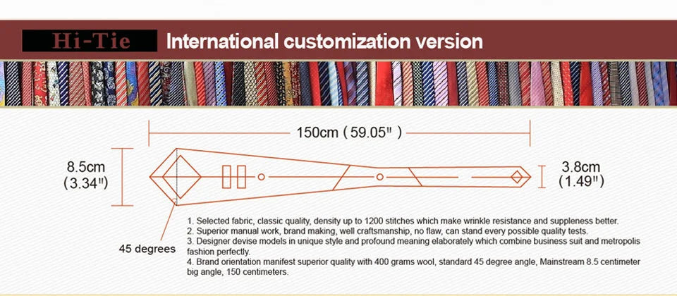 Hi-Tie Striped Black Purple Red Green Men Elegant Necktie Hanky Cufflinks for Tuxedo Fashion Classic Silk Luxury Tie for Man