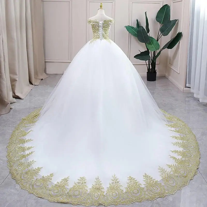 Quinceanera Dress 2024 New Luxury Boat Neck Party Prom Ball Gown Vintage Lace Vestidos Robe Vestidos Custom Made Customized