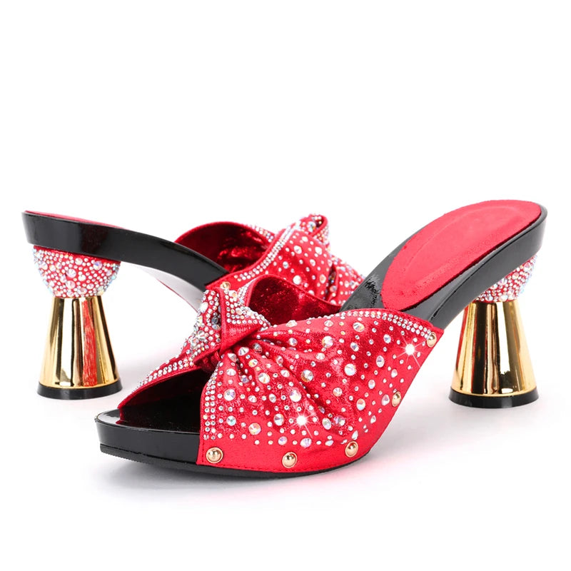 shoes for women 2025 Sexy slippers High heels Nigeria Africa Suitable for Party wedding Birthday Wearing slipper
