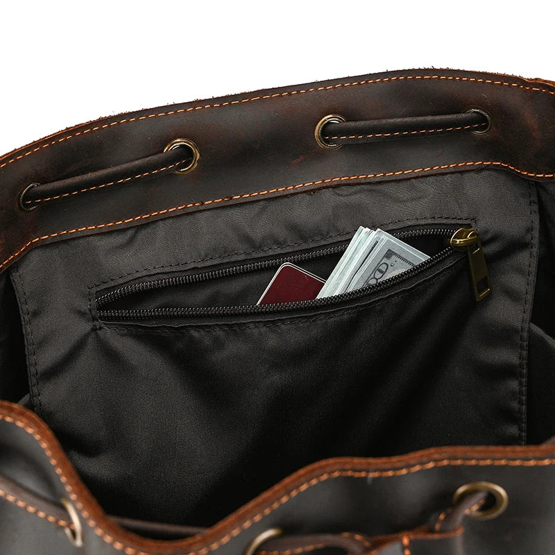 2025 New Arrivals Leather Backpack For Men Male Genuine Leather Laptop Travel Backpack 17 Inch Daypack Shoold Bag Men Male Large