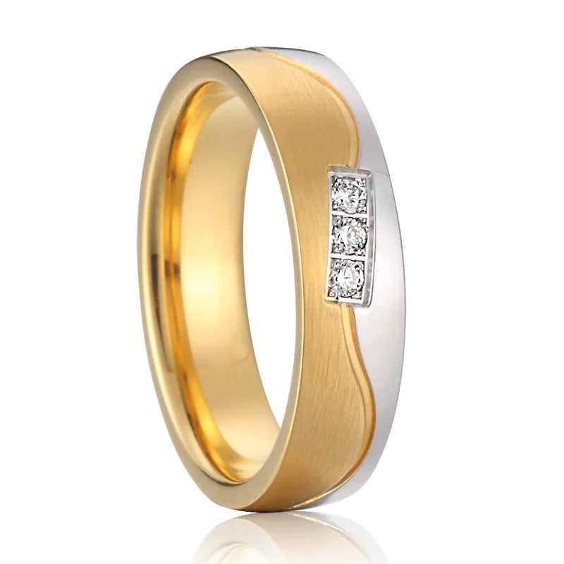 engagement wedding rings for men and women lover's alliance couples 14k rose gold plated ladies fashion jewelry finger ring