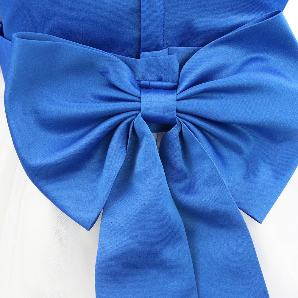 Baby Kids Girls Bowknot Flower Girl Dress Princess Birthday Party Tutu Dress Petals Wedding Pageant Bridesmaid Dresses Ball Gown
