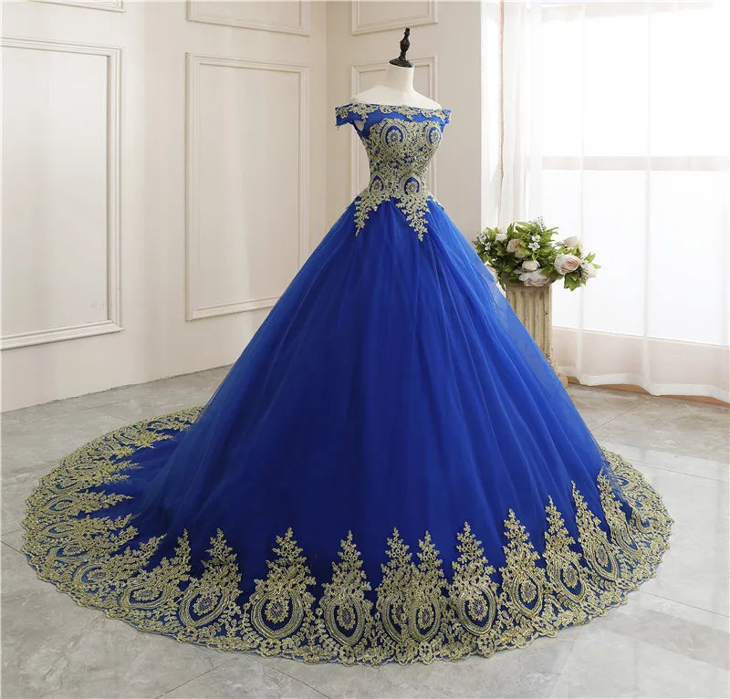 Quinceanera Dress 2024 New Luxury Boat Neck Party Prom Ball Gown Vintage Lace Vestidos Robe Vestidos Custom Made Customized
