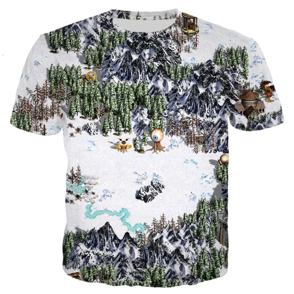 Personal Hero Might and Magic Game 3D HD Print Summer Boy T-shirt Fashionable Street Style Comfortable Oversized Short Sleeve