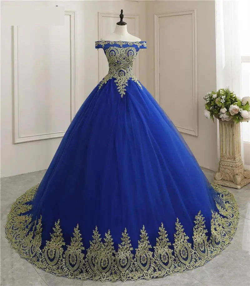 Quinceanera Dress 2024 New Luxury Boat Neck Party Prom Ball Gown Vintage Lace Vestidos Robe Vestidos Custom Made Customized