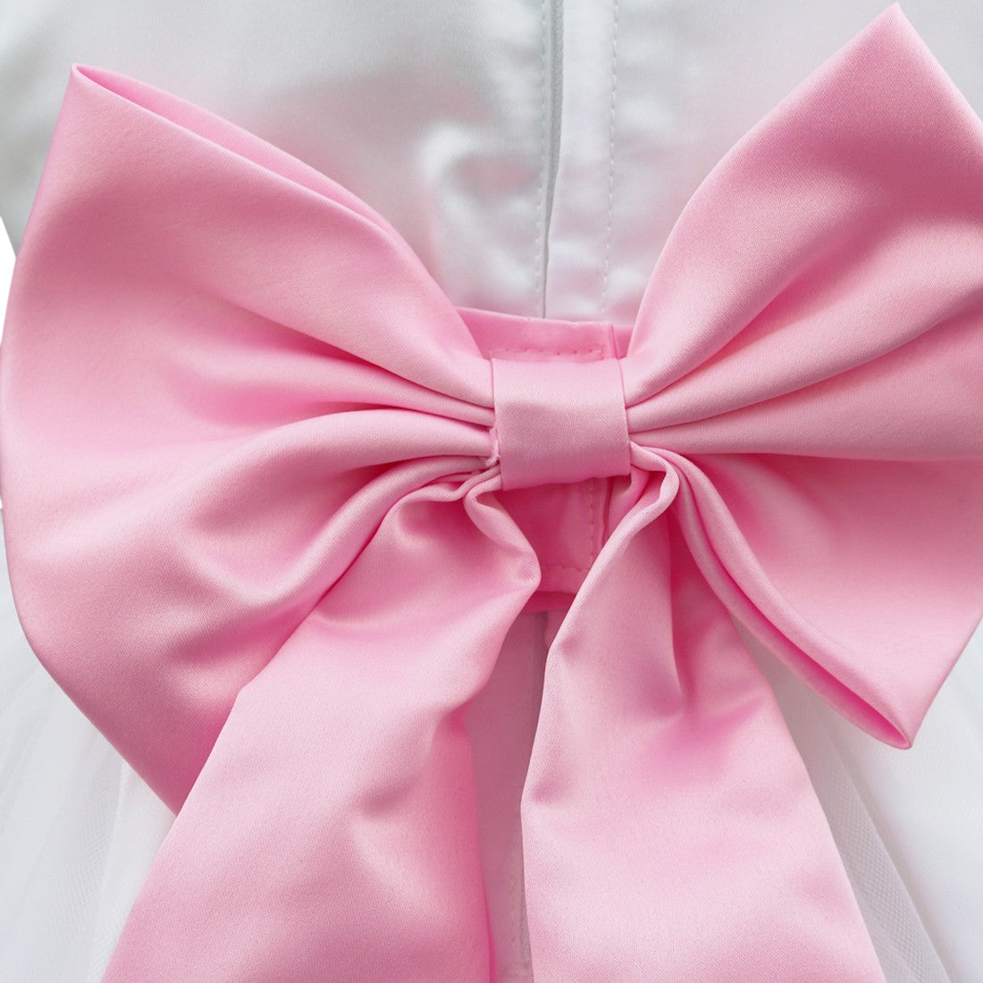 Baby Kids Girls Bowknot Flower Girl Dress Princess Birthday Party Tutu Dress Petals Wedding Pageant Bridesmaid Dresses Ball Gown