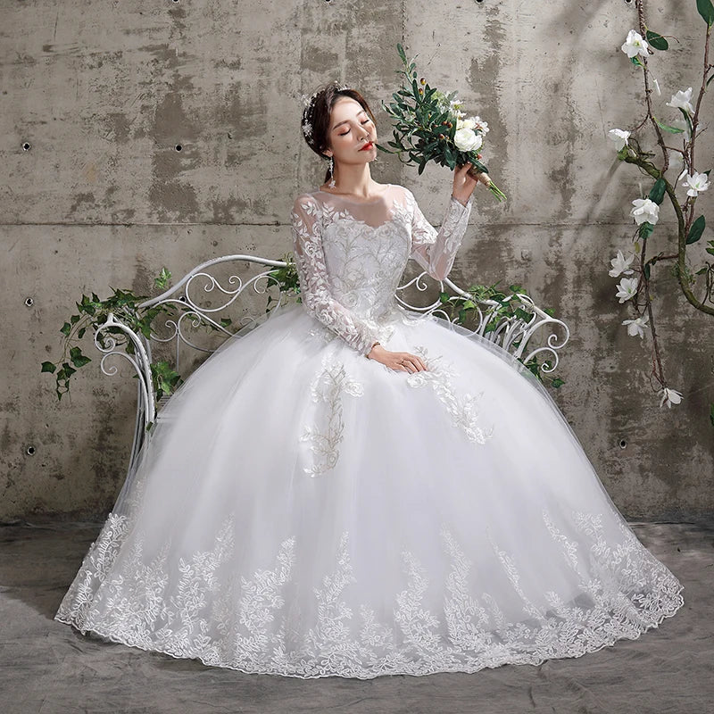 XXN-112#Bridal Wedding Dress Cheap Items With Full-sleeve Lace Up Ball Gown Custom Plus size wholesale New in 2024 Muslim