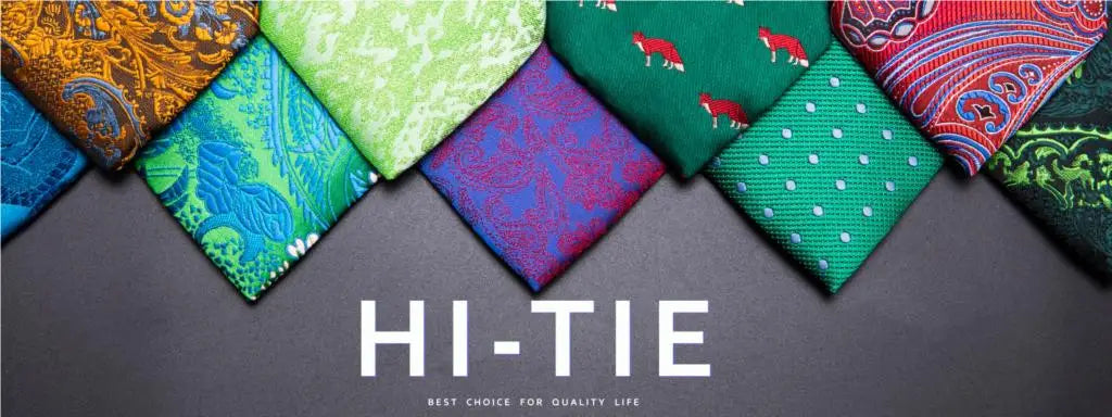 Hi-Tie Striped Burgundy Blue Black Men Elegant Necktie Handkerchief Cufflinks 3PCS Set Fashion Classic Silk Luxury Tie for Man