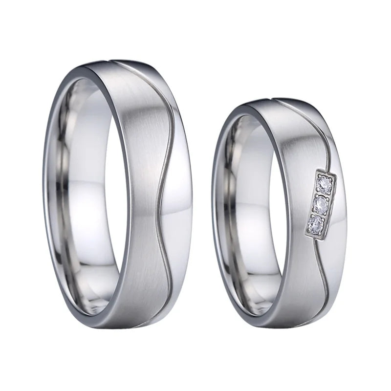 engagement wedding rings for men and women lover's alliance couples 14k rose gold plated ladies fashion jewelry finger ring