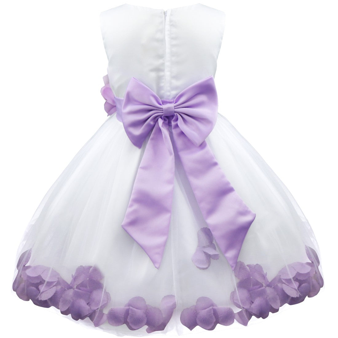 Baby Kids Girls Bowknot Flower Girl Dress Princess Birthday Party Tutu Dress Petals Wedding Pageant Bridesmaid Dresses Ball Gown