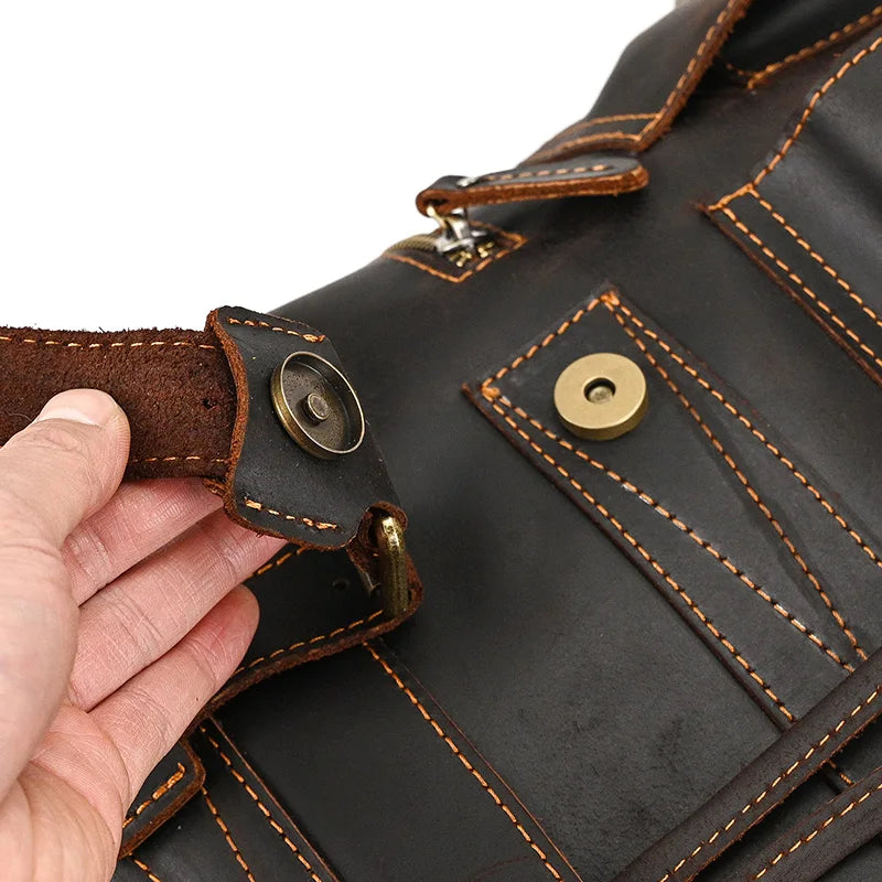 2025 New Arrivals Leather Backpack For Men Male Genuine Leather Laptop Travel Backpack 17 Inch Daypack Shoold Bag Men Male Large