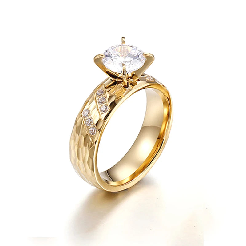 western designer dubai African fine 18k gold plated ladies jewelry cz diamond bridal wedding engagement rings for women girls