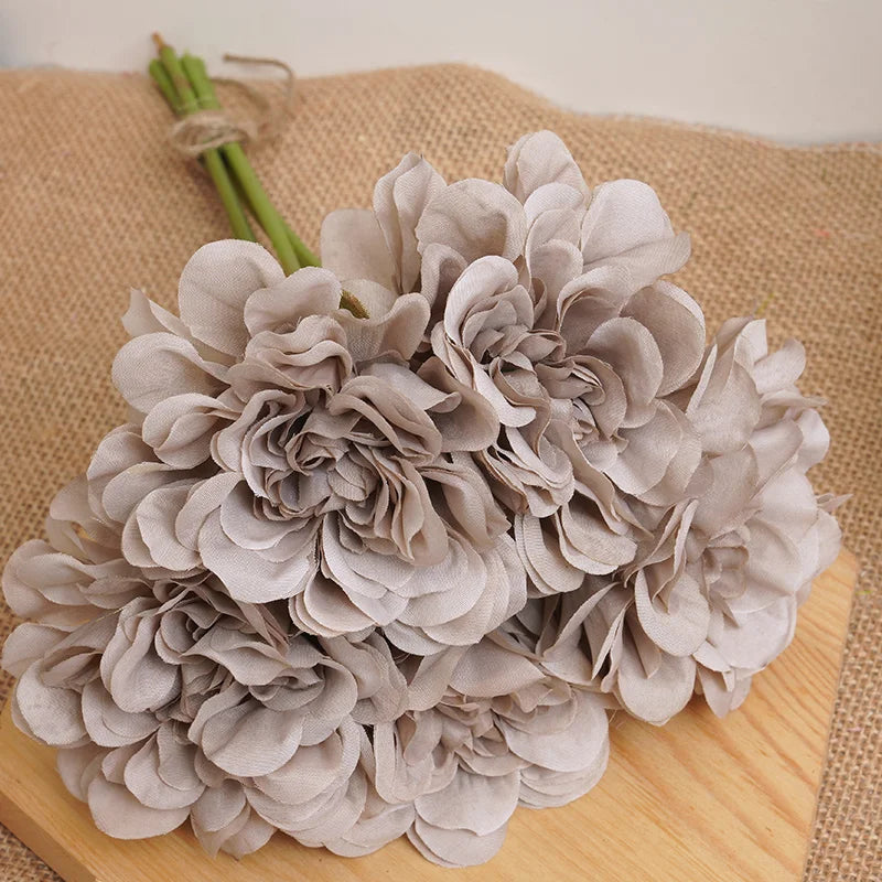 5pcs Beautiful Artificial Peony Flowers High Quality White Bouquet Wedding Home Table Decor Fake Flowers Christmas Arrangement