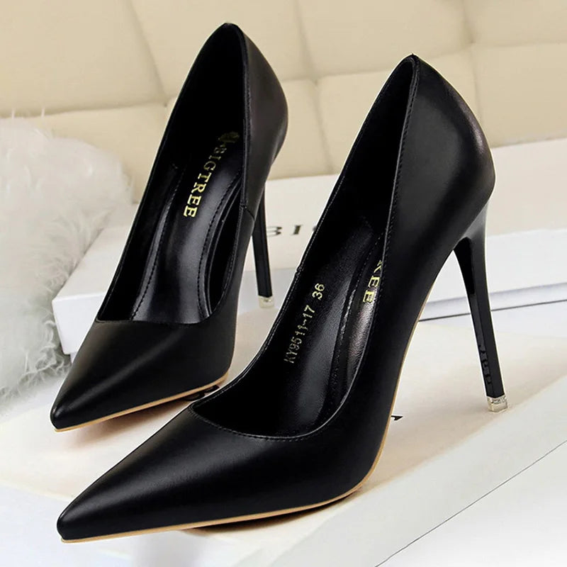 BIGTREE Shoes Women Pumps Fashion High Heels Shoes Black Pink White Shoes Women Wedding Shoes Ladies Stiletto Women Heels 2025