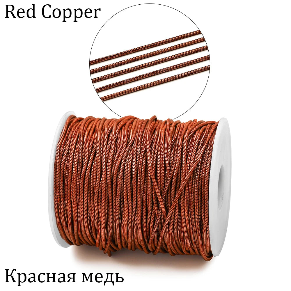 2M/lot 1.2-1.6mm Gold Color Copper Snake Chains For DIY Men Women Necklace Jewelry Making Findings Supplies Accessories