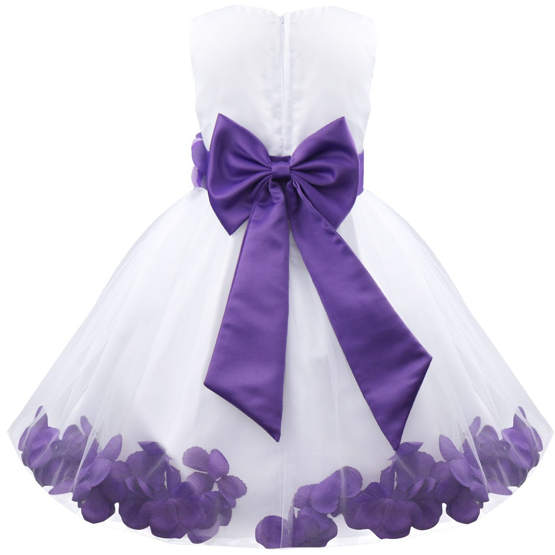 Baby Kids Girls Bowknot Flower Girl Dress Princess Birthday Party Tutu Dress Petals Wedding Pageant Bridesmaid Dresses Ball Gown