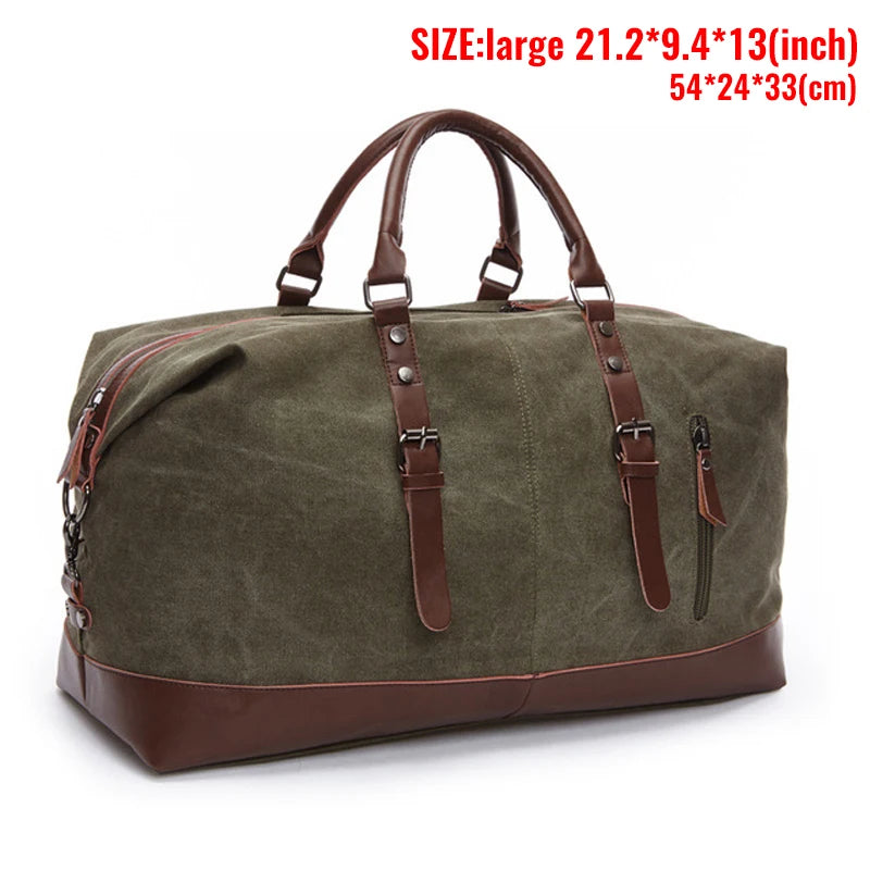 MARKROYAL Canvas Leather Men Travel Bags Carry On Luggage Bag Men Duffel Bag Handbag Travel Tote Large Weekend Bag Dropshipping