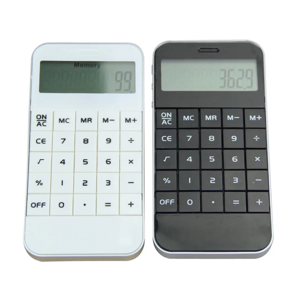 High Quality Pocket Electronic 10 Digits Display Calculate Calculator Simplicity Fashion Mini Arithmetic Calculator Black White