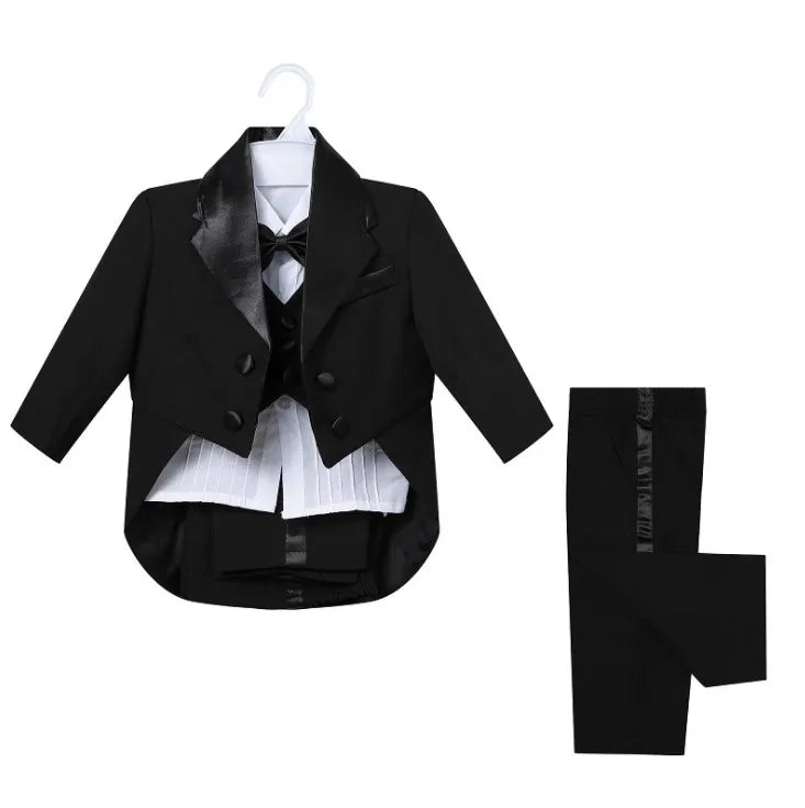 Hot Selling!Classic Little Boy Tuxedo/Wedding Party baby Boy Suit/Baby Boys Beige 5-piece Suit Set3345