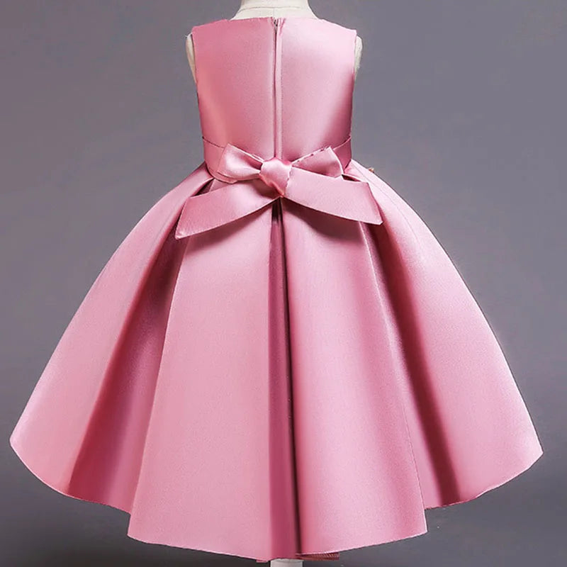 New Baby Girls Flower Dress Christmas Princess Wedding Elegant Kids Elegant Dresses Children Clothing Party Costume Clothes