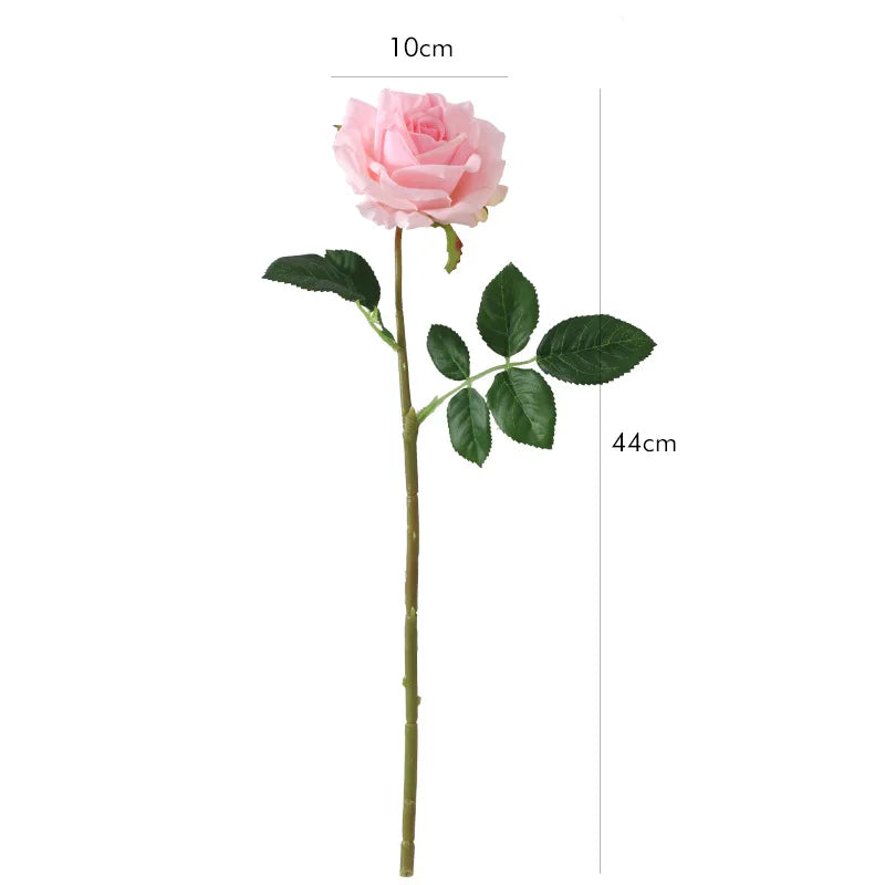 High-quality Simulation True Touch Curling Roses Artificial Flower Bridal Bouquet Wedding Home Decoration Valentine's Day Gift