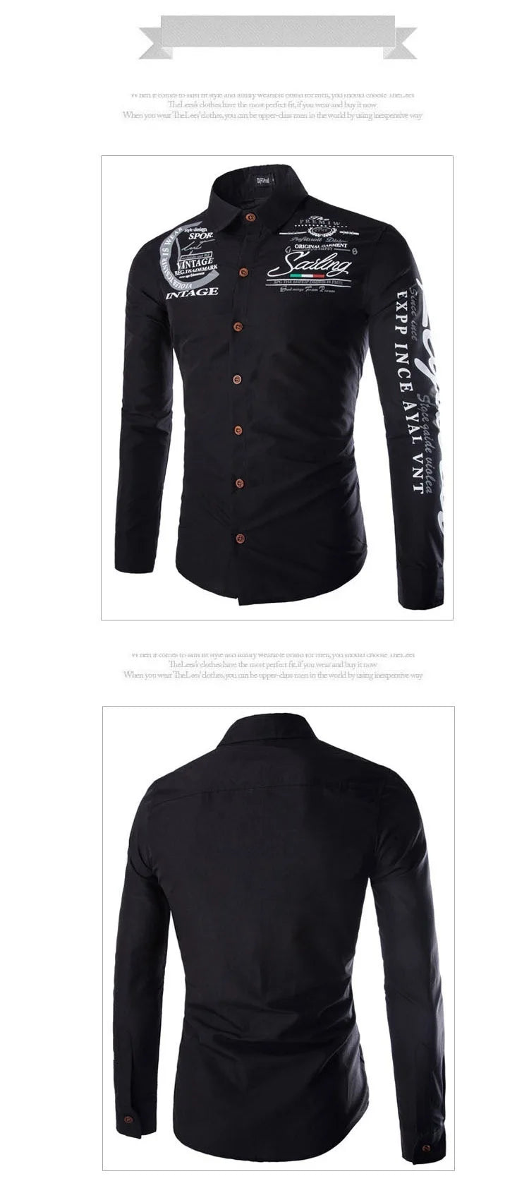 ZOGAA Men's Long Sleeves Slim Fashionable Shirts