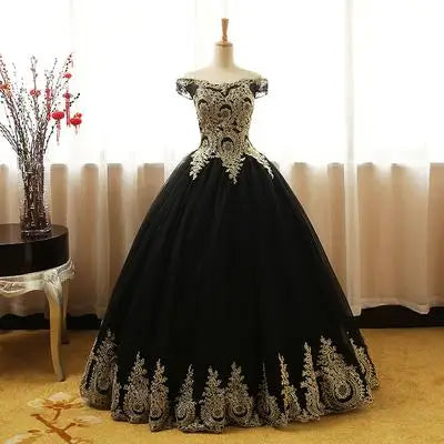 Quinceanera Dress 2024 New Luxury Boat Neck Party Prom Ball Gown Vintage Lace Vestidos Robe Vestidos Custom Made Customized