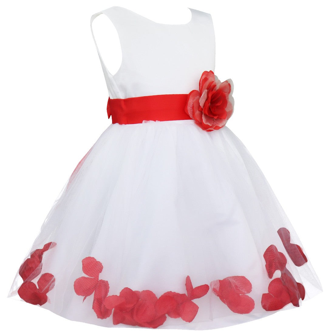 Baby Kids Girls Bowknot Flower Girl Dress Princess Birthday Party Tutu Dress Petals Wedding Pageant Bridesmaid Dresses Ball Gown
