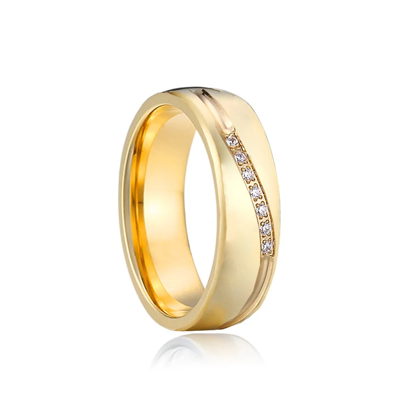 engagement wedding rings for men and women lover's alliance couples 14k rose gold plated ladies fashion jewelry finger ring