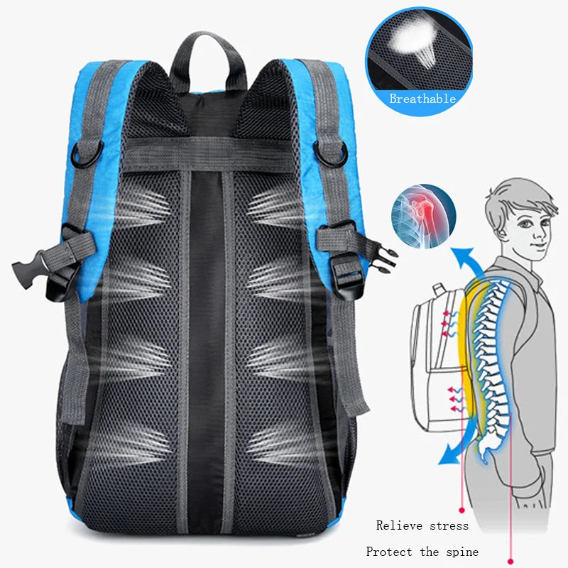 Anti-theft Mountaineering Waterproof Backpack Men Riding Sport Bags Outdoor Camping Travel Backpacks Climbing Hiking Bag For Men