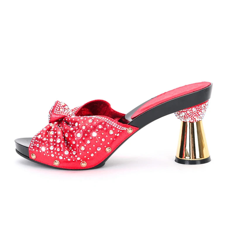 shoes for women 2025 Sexy slippers High heels Nigeria Africa Suitable for Party wedding Birthday Wearing slipper