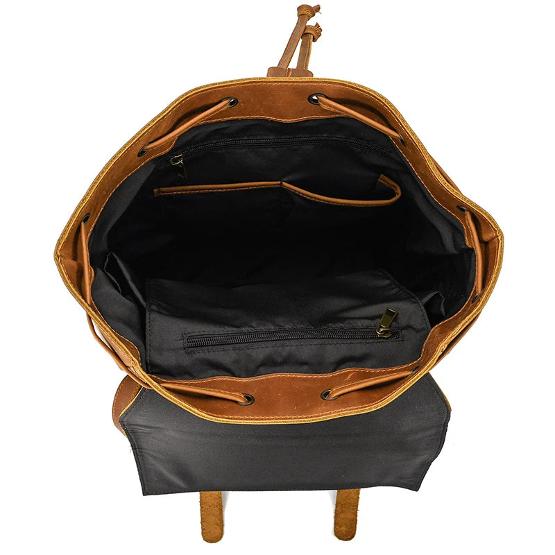 2025 New Arrivals Leather Backpack For Men Male Genuine Leather Laptop Travel Backpack 17 Inch Daypack Shoold Bag Men Male Large