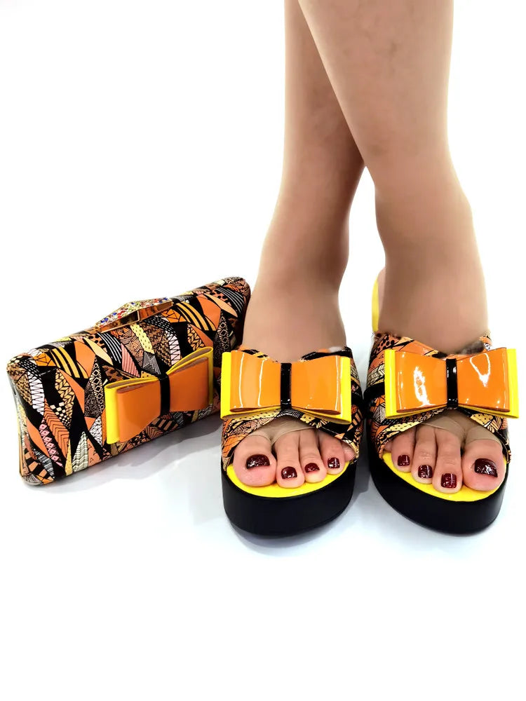 New Shoes and Bag for Party Wedding Womens Platform Heels Patent Leather Wedding Shoes for Women Bride Wedges Shoes for Women