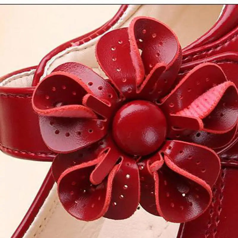 Girls Leather Shoes for Children Wedding Dress Princess School Shoes Kids Summer Bow-knot Black Student Sandals Korean Fashion