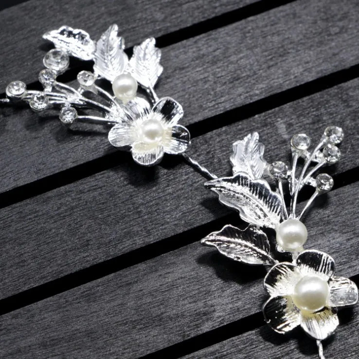 Bridal Bridesmaid Flower Girls Diamante Crystal Pearl Headband Rhinestone Wedding Prom Tiara Women Hair Accessories