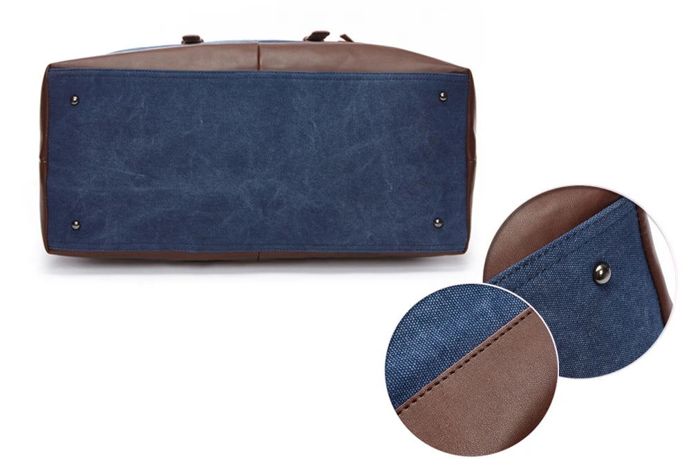 MARKROYAL Canvas Leather Men Travel Bags Carry On Luggage Bag Men Duffel Bag Handbag Travel Tote Large Weekend Bag Dropshipping