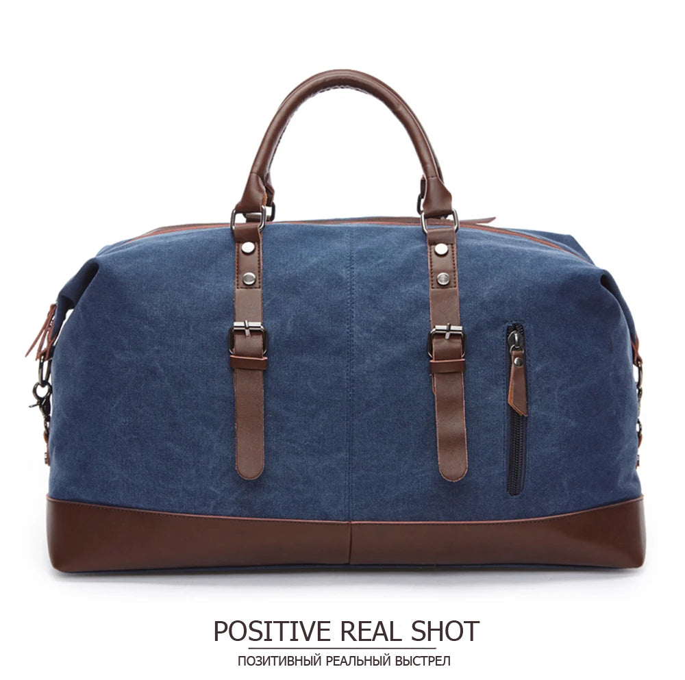 MARKROYAL Canvas Leather Men Travel Bags Carry On Luggage Bag Men Duffel Bag Handbag Travel Tote Large Weekend Bag Dropshipping
