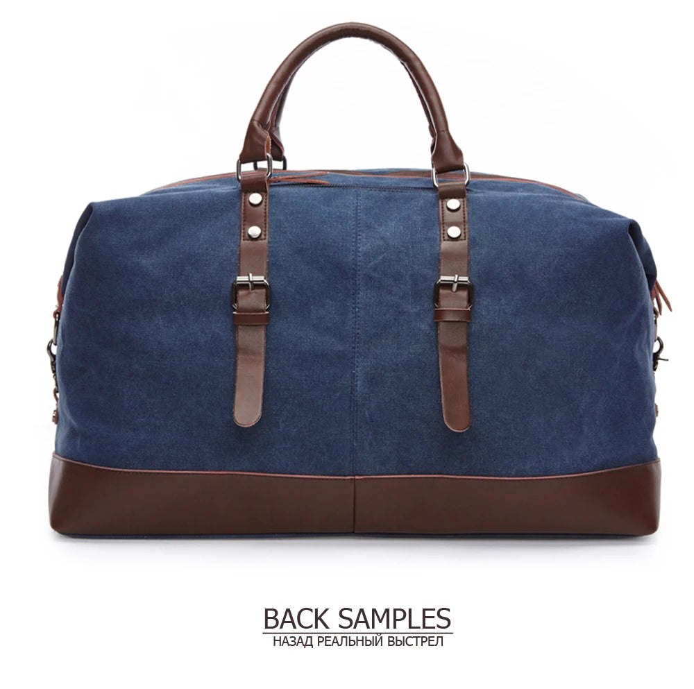 MARKROYAL Canvas Leather Men Travel Bags Carry On Luggage Bag Men Duffel Bag Handbag Travel Tote Large Weekend Bag Dropshipping