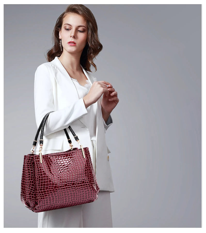 Womens Hand bags Designers Luxury Alligator Handbags Women Shoulder Bags Female Top-handle Bags Sac a Main Fashion Brand Handbag