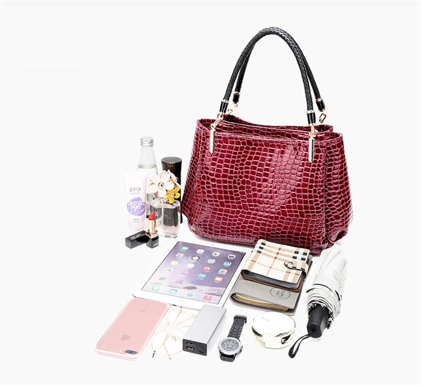 Womens Hand bags Designers Luxury Alligator Handbags Women Shoulder Bags Female Top-handle Bags Sac a Main Fashion Brand Handbag