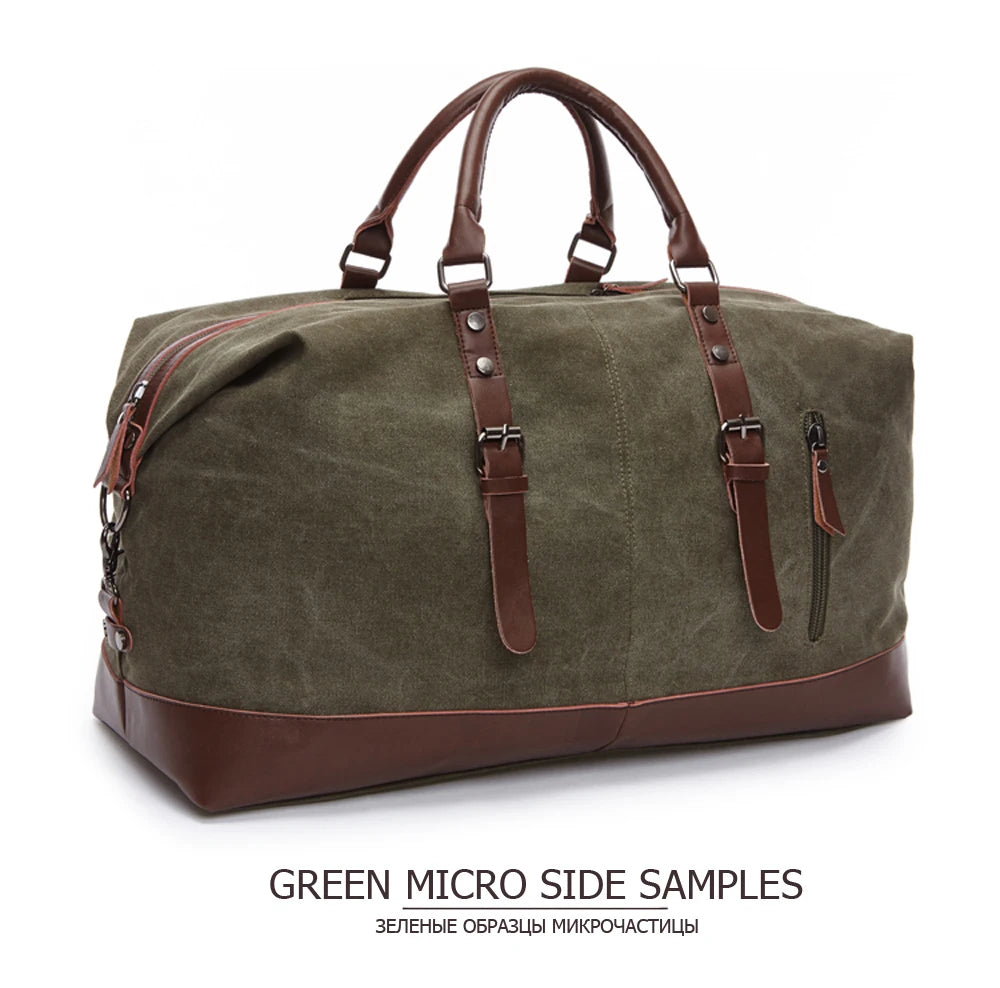 MARKROYAL Canvas Leather Men Travel Bags Carry On Luggage Bag Men Duffel Bag Handbag Travel Tote Large Weekend Bag Dropshipping