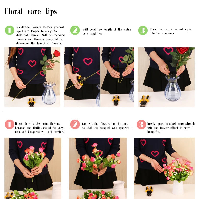 YO CHO 5pc Big Peony Artifcial Silk Flower Wedding Bouquet Decor White Peony Home Display Fake Flower Pack Heart Peony Pink Rose